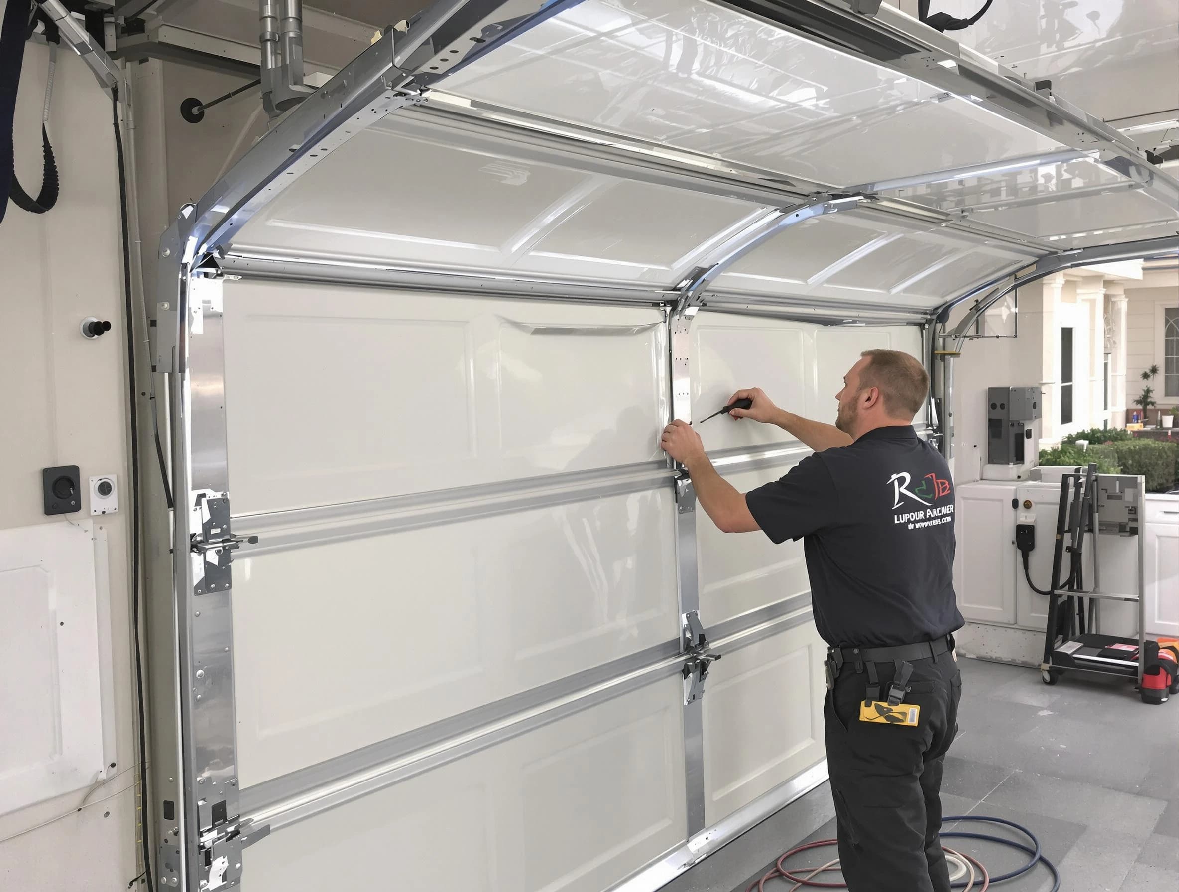 Salem Garage Door Repair professional performing panel repair in Salem