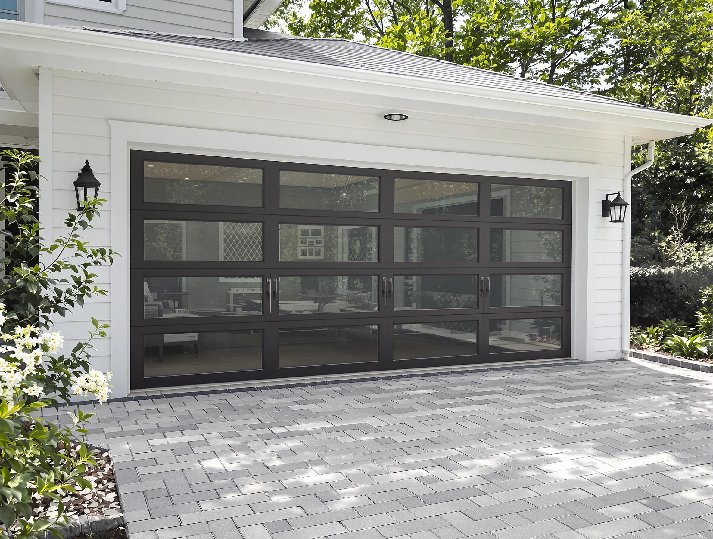 Salem Garage Door Repair design specialist presenting custom garage door options to Salem homeowner